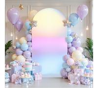GarveeHome Arch Background Cover, 6.6 ft Spandex Wedding Arch Cover, Background Cover Decoration for Ceremony, 1 x 2 m Shiny Arch Covers for Birthday Party, Celebration, Banquet, Colourful