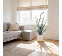 GarveeHome Artificial Aloe Vera 102 x 22 cm - Artificial Plant Succulents with Stone and Flowers - Artificial Plant Agave in Pot - Plastic Succulents Plants for Office Living Room Home Decoration