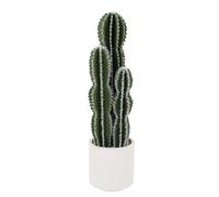 GarveeHome Artificial Cactus Plant in Pot, 84 x 22cm Realistic Faux Cactus Tabletop Decor with Textured Grey Pot, Small Fake Succulent Plant for Home Office Bathroom Living Room Desk Shelf Decoration