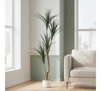 GarveeHome Artificial Dragon Tree, 165 cm High Large Artificial Dracaena Marginata with Pot, Tropical Artificial Plants for Home, Office, Indoor and Outdoor, Housewarming Gift
