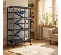 GarveeHome Bird Cage, 6-Tier Animal Cage with Rolling Stand