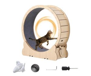GarveeHome Cat Exercise Wheel, 43.3 Inch Large Cat Treadmill Wheel with Detachable Carpet, Modern Cats Running Wheels for Indoor Cats Weight Loss and Health, Running/Walking/Training