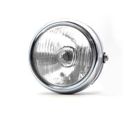 GarveeHome Classic 5.75 Inch Motorcycle Headlight - LED & H2 Halogen 12V 35W 2250LM - Super Bright Global Driving & Fog Lamp - Vintage Front Headlamp - Easy Install - Electroplated White Glass