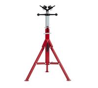 GarveeHome Folding V-Head Pipe Jack Stand - Adjustable Height 28-52 Inches - 1/8"-12" Capacity - 2500 lbs Load - Heavy Duty Pipe Support with 2 Ball Heads - Ideal for Welding and Pipe Fitting