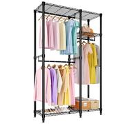 GarveeHome Heavy Duty Clothes Rack, Freestanding Wardrobe with Height-Adjustable Shelves, 110 x 40 x 194.2 cm, Load Capacity up to 320 kg - Sturdy Clothes Rail for Bedroom, Living Room