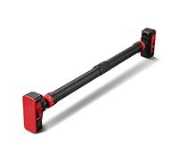 GarveeHome Heavy-Duty Doorway Pull Up Bar - Adjustable No-Screw Chin-Up Bar - 440lbs Capacity - Fits 27.2"-36.2" Frames - Built-in Bubble Level - Portable Upper Body Strength Equipment - Black and Red