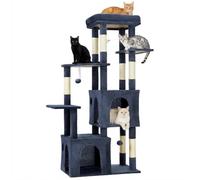 GarveeHome Heavy-Duty Multi-Level Cat Tree Tower for Large Cats & Maine Coons - Jumbo Perch, 2 Spacious Condos, Durable Natural Sisal Posts, Hanging Toys, Stable Modern Cat Playground -