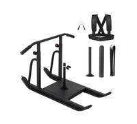 GarveeHome Heavy Duty Weight Sled for Training - 550LBS Capacity, 5-Level Adjustable Height, Push & Pull Sled, Fits 1" & 2" Plates, For Strength, Speed & Football Lineman Workouts, Ideal Gym Equipment