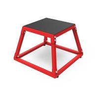GarveeHome Plyometric Jump Boxes, Trapezoidal Design, Platform and Jumping Agility Box, Anti-Slip Fitness Exercise Step Up Box Set for Home Gym Training, Conditioning Strength Training, Red, 18 Inch
