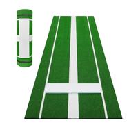 GarveeHome Professional Softball Pitching Mat 10x3 ft - Non-Slip UV-Resistant Turf, Integrated Pitching Rubber, Heavy Duty EVA Base - Portable Training Mound for Indoor/Outdoor Baseball & Softball -