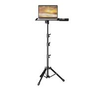 GarveeHome Projector Stand Tripod Laptop Stand with Adjustable Height 26 to 63 Inch Mobile Laptop Cart on Wheels with Phone Holder Floor Stand for Couch for Outdoor Movies