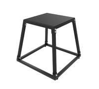 GarveeHome Steel Plyometric Jump Box Set for Home Gym - Durable, Anti-Slip Exercise Step Platform - Perfect for Strength & Conditioning, Fitness Workouts - Trapezoidal Design - 12/18/24/30 Inch, Red