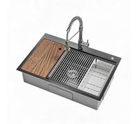 GarveeHome Superior Drop-in Stainless Steel Kitchen Basin 33x22in