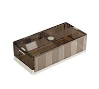 GarveeHome Underbed Storage Box, Pack of 2, Transparent Underbed Storage Box with Wheels Lid, 125 L Bed Box Organiser, Storage Bag, Foldable Underbed Box for Clothes, Shoes, Blankets, Bedding