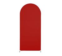 GarveeHome Wedding Arch Background Cover, 1 x 2 m Doubleside Spandex Cover Background Cover with Zip Bottom Decoration for Ceremony, Weddings, Party, Red