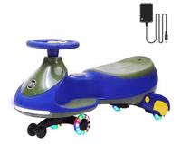 GarveeLife 12V Electric Wiggle Car for Kids, 2-in-1 Ride on Toy with 360° Swivel Wheels