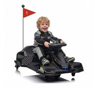 GarveeLife 24V Electric Go Kart for Kids Aged 8+ - Ride-on Racing Kart with Drift Mode, 180W Brushless Motor, Max Speed 16 Km/h, Anti-Rollover, Variable Speed Control, Soft Start & LED Lights