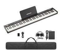 GarveeLife 88 Key Keyboard Piano,Full-Size Electric Keyboard Piano for Beginners,Portable Electric Piano with Sustain Pedal,Headphones,Handbag,Bluetooth, USB MIDI