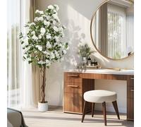 GarveeLife Artificial Scented Flower Tree (Osmanthus) in Pot, 120/150/180 cm, Artificial Plant for Balcony, Living Room & Office, Easy-Care Interior Decoration