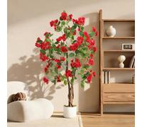GarveeLife Artificial Scented Flower Tree (Osmanthus) in Pot, 120/150/180 cm, Artificial Plant for Balcony, Living Room & Office, Easy-Care Interior Decoration