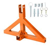 GarveeLife Heavy Duty Cat 1 Tractor 3 Point Linkage Quick Hitch Tow Bar Attachment, Includes 2" Receiver, Tri-Ball & Towing Hook for Agriculture, Smallholdings & Landscaping