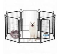 GarveeLife Heavy Duty Metal Dog Playpen, 8 Panel Collapsible Exercise Fence