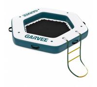 GarveeLife Inflatable Floating Dock, Hexagon Platform with Mesh Pool, 2.6m | Inflatable Floating Dock 2.6m, Drop-Stitch PVC with Mesh Pool, Beach & Lake, Blue
