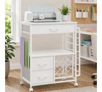 GarveeLife Mobile Printer Stand, Rolling Craft Storage Trolley 58x37x76cm