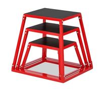 GarveeLife Plyometric Jump Box Set, Plyo Box, Heavy Duty Step Up Box for Conditioning Fitness Exercise, Rectangular Steel Plyo Box, Anti-Slip Jump Trainers Perfect for Home Gym Training, 12 in, 18 in