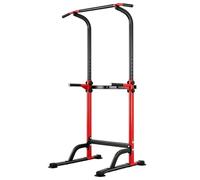 GarveeLife Pull-up bar door frame with handles, multi-function pull-up stand, 10-way height adjustable 165-219 cm, steel frame 1.2 mm, up to 150 kg, for home, black/yellow/red