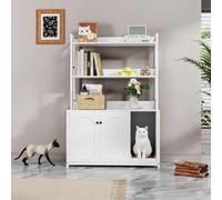 GarveeLife Space-Saving Hidden Cat Litter Box Enclosure Cabinet