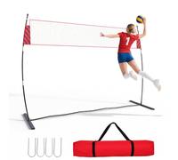 GarveeLife Volleyball Net Set, Adjustable Height Outdoor Training Net, Durable Training Equipment with Carry Bag, Easy Setup for Indoor Outdoor Beach Backyard, 243 * 366Cm / 243 * 975Cm