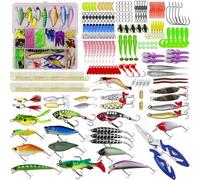GarveeMore 300-Piece Fishing Lure Kit with Tackle Box, Hard & Soft Baits, Hooks, Sinkers, Swivels for Freshwater & Saltwater Fishing