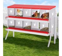 GarveeMore Galvanised Steel Chicken Nesting Box - Egg Laying Tray for Hens