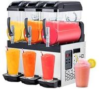 Garveetech 15l Commercial Slushy Machine - 700w Professional Frozen Drink Maker With Automatic Cleaning, Perfect For Home Cocktails, Margaritas, And Slushies 12L*3