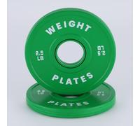 GarveeTech 2 Pcs 2.5LB Rubber-Coated Olympic Fractional Weight Plates