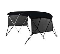 GarveeTech 3 Bow Bimini Top Boat Canopy, Boat Canopy with Mesh Sidewalls