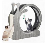 GarveeTech 85cm Cat Exercise Wheel, Silent Wooden Treadmill with Scratcher | 3-in-1 All-in-One Design Ultra-Quiet Silent Operation Paw-Safe Narrow Gap Design Replaceable Fleece Running Mat