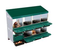 GarveeTech 8Compartment Galvanised Steel Chicken Nesting Box Roll Away Eggs