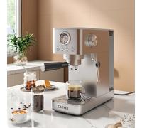 GarveeTech Bean to Cup Coffee Machine with Grinder and Milk Frother, 15-Bar Espresso Coffee Machine, 1.4L Stainless Steel Barista Coffee Maker for Latte, Cappuccino