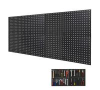 GarveeTech PegBoard Wall Panels, 4 Pcs Metal Panels Wall Organizer