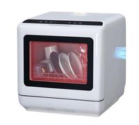 GarveeTech - Portable countertop dishwasher, compact mini dishwasher with built-in 5L water tank, 5 washing programs, air drying function, 360° double spray and high temperature,