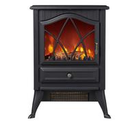 GarveeTech Stove Heater Electric Fireplace with Adjustable Flame Effect | Freestanding electric fireplace 900/1800W, Portable Electric Log Wood Burner, 2 settings, thermostat and overheat protection