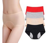GARWAR Everdries Panties for Women Over 60,Everdries Leakproof Ladies Underwear,High Waist Leakproof Underwear,Everdry Leakproof Panties for Women (4Pcs-b,4XL)