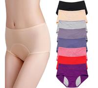 GARWAR Everdries Panties for Women Over 60,Everdries Leakproof Ladies Underwear,High Waist Leakproof Underwear,Everdry Leakproof Panties for Women (8Pcs,5XL)
