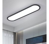 Garwarm 1 - Light 70cm Simple Rectangle Acrylic LED Flush Mount in Black Garwarm Black