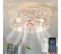 Garwarm 51Cm Farmhouse Reversible Caged Ceiling Fan