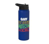 Gary Husband Protector Hero Gary Name Saying Stainless Steel Insulated Water Bottle