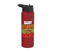 Gary Husband Protector Hero Gary Name Saying Stainless Steel Insulated Water Bottle