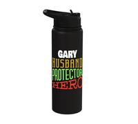 Gary Husband Protector Hero Gary Name Saying Stainless Steel Insulated Water Bottle